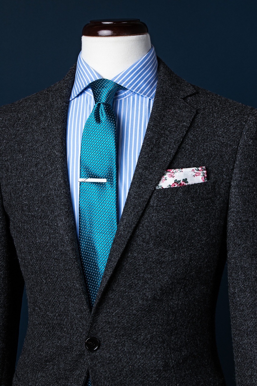 Buton Turquoise Skinny Tie Photo (3)