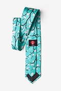 Cherry Blossoms Turquoise Tie Photo (1)