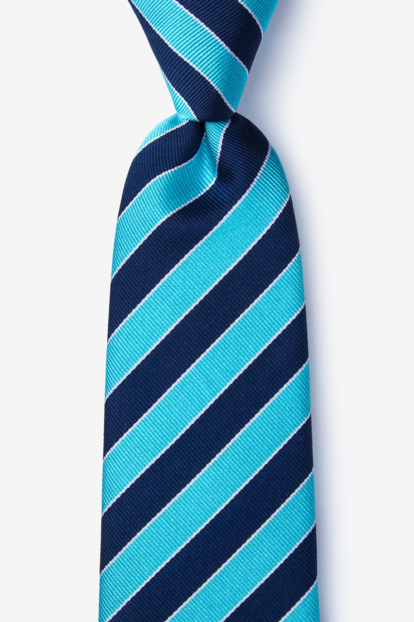 Turquoise Silk Fane Extra Long Tie | Ties.com