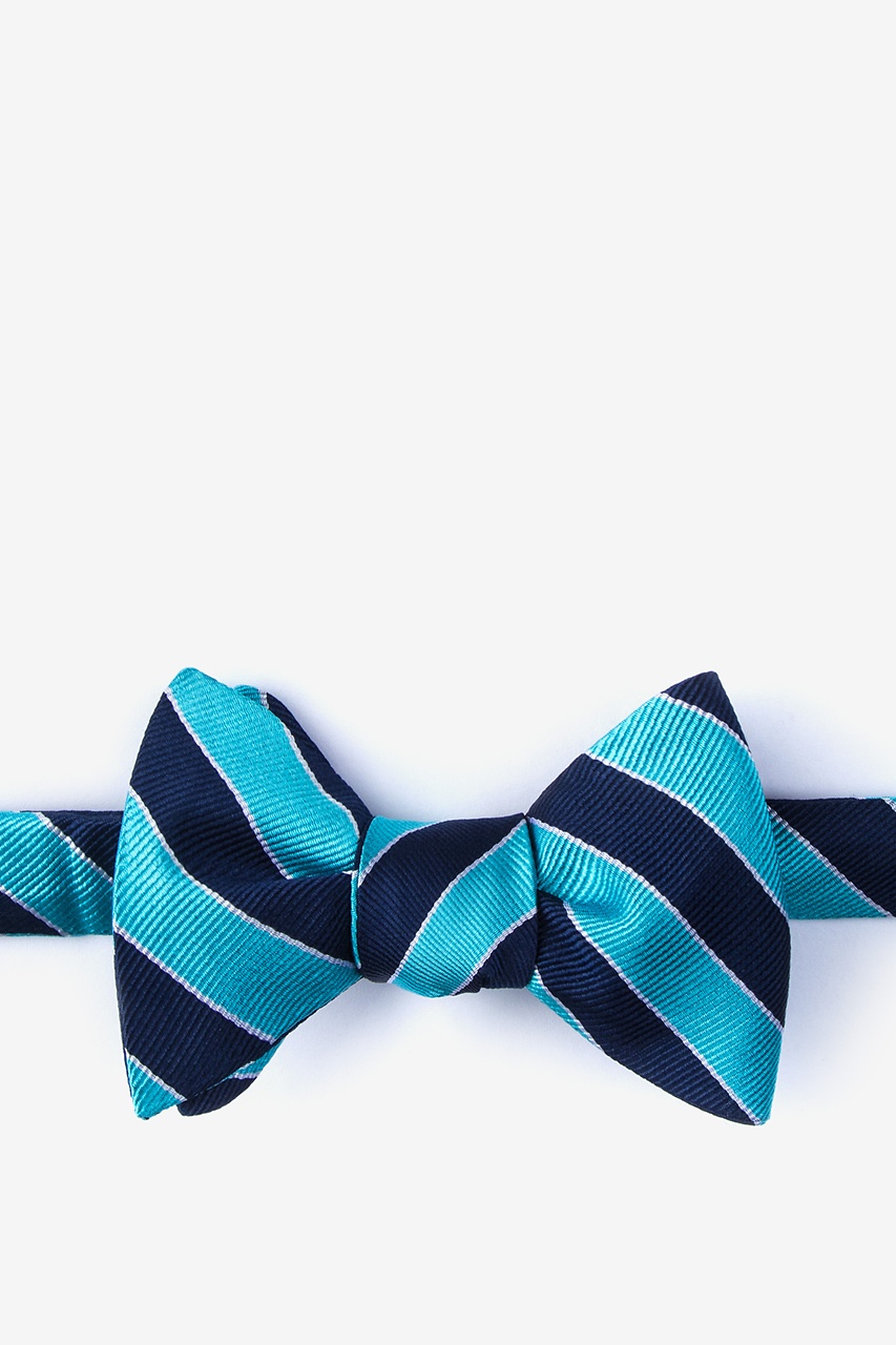 Fane Turquoise Self-Tie Bow Tie Photo (0)
