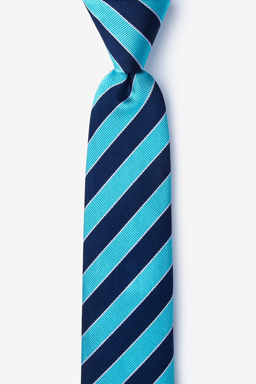 Turquoise Silk Fane Skinny Tie | Ties.com