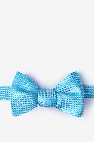 Turquoise Silk Groote Self-Tie Bow Tie