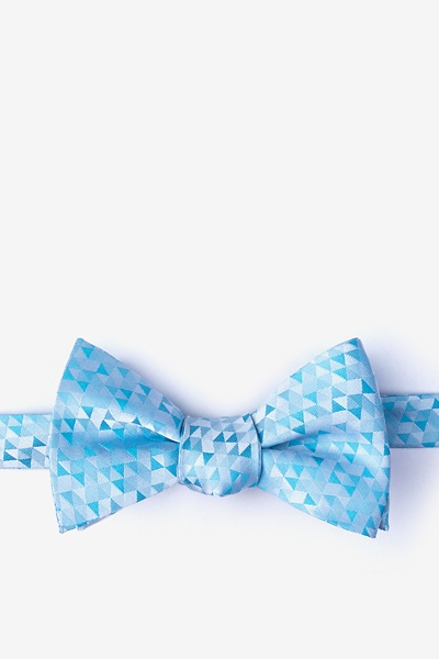 Turquoise Silk Harrington Self-Tie Bow Tie