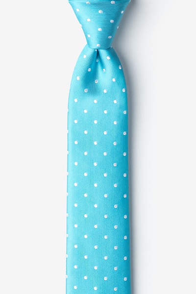 Turquoise Silk Richards Skinny Tie