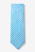 Spring Plaid Turquoise Extra Long Tie Photo (0)