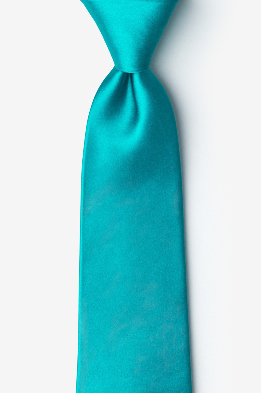 Turquoise Extra Long Tie Photo (0)