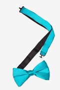 Turquoise Pre-Tied Bow Tie Photo (1)
