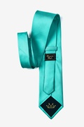 Turquoise Solid Stitch Extra Long Tie Photo (1)