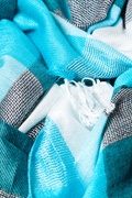 Turquoise Czech Check Scarf Photo (1)