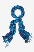 Turquoise Picnic Check Scarf Photo (1)