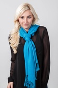 Turquoise Pashmina Scarf Photo (5)