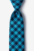 Turquoise Brussels Plaid Tie Photo (0)