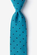 Turquoise Prague Polka Dot Tie Photo (0)