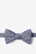 Washed Navy Catalina Self-Tie Bow Tie Photo (0)