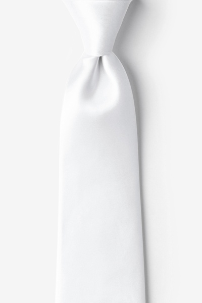 Wedding Day White Silk Wedding Day White Extra Long Tie