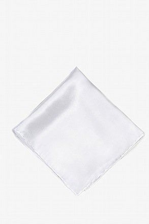 Wedding Day White Pocket Square