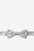 Wedding Silver Bow Tie For Boys Photo (0)
