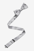 Wedding Silver Bow Tie For Boys Photo (1)