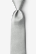 Wedding Silver Extra Long Tie Photo (0)