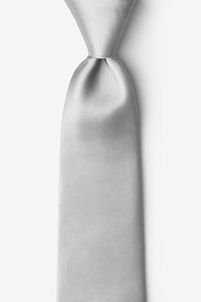 _Wedding Silver Extra Long Tie_