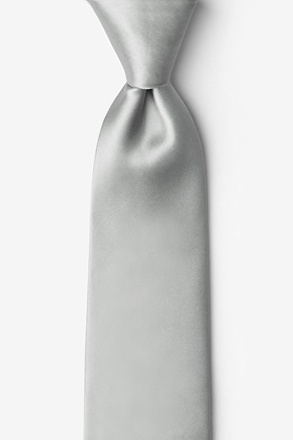 Wedding Silver Tie For Boys