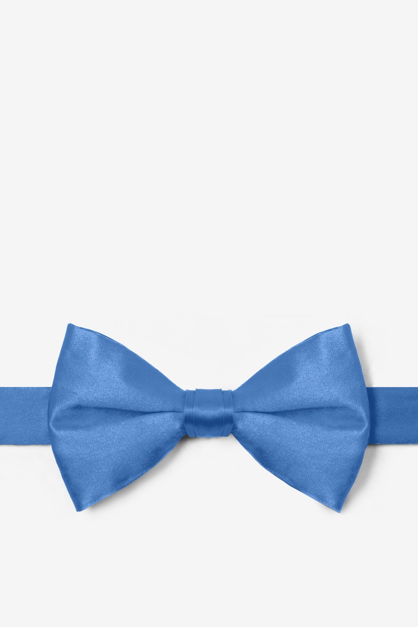 Wedgewood Blue Silk Pretied Bow Tie