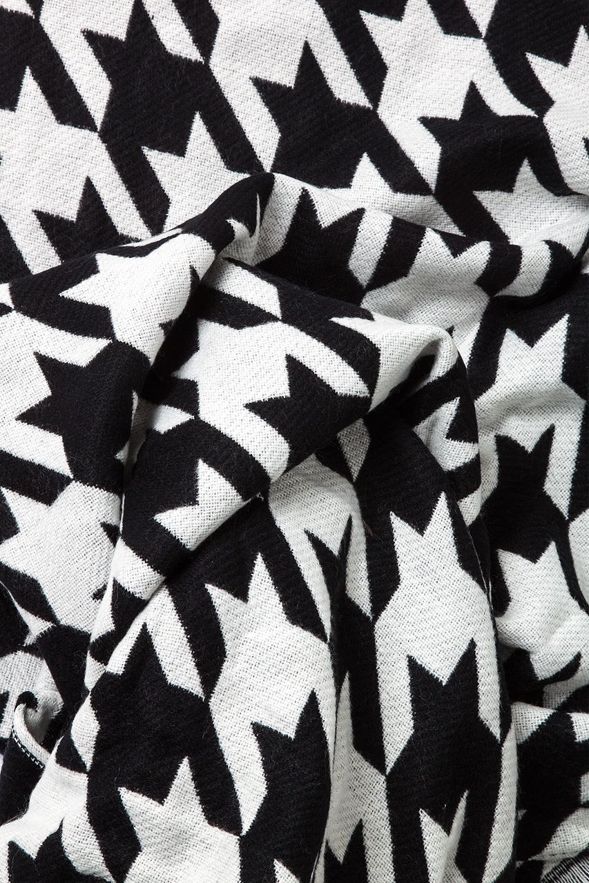 Black and White Acrylic Bristol Houndstooth Scarf | Scarves.com