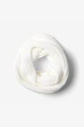 White Concord Knit Infinity Scarf Photo (1)