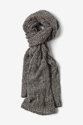 White Seattle Striped Knit Scarf Photo (0)