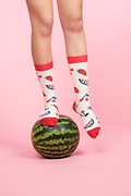 Alynn® X Jordan Sondler Fruit White Women's Sock Photo (1)