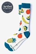 Alynn® X Jordan Sondler Fruit White Medium-Large Sock Photo (0)