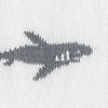 White Carded Cotton Shark Bait Small-Medium Sock