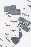 Shark Bait White Small-Medium Sock Photo (1)