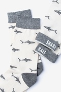 Shark Bait White Women's Sock Photo (1)