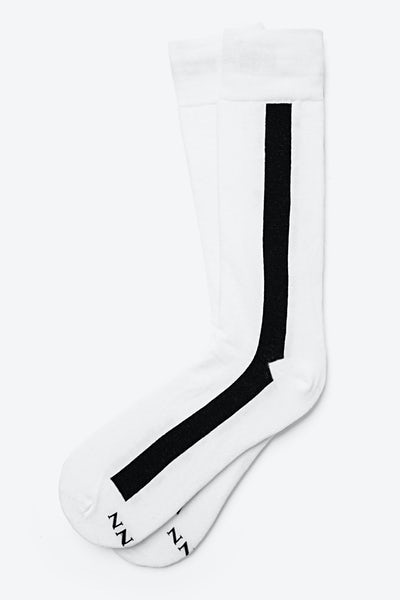 White Carded Cotton Stripe Hype Sock | Ties.com