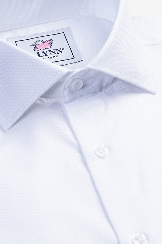 white slim fit cutaway collar shirt