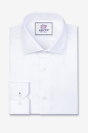 _Aiden Cutaway Collar White Dress Shirt_