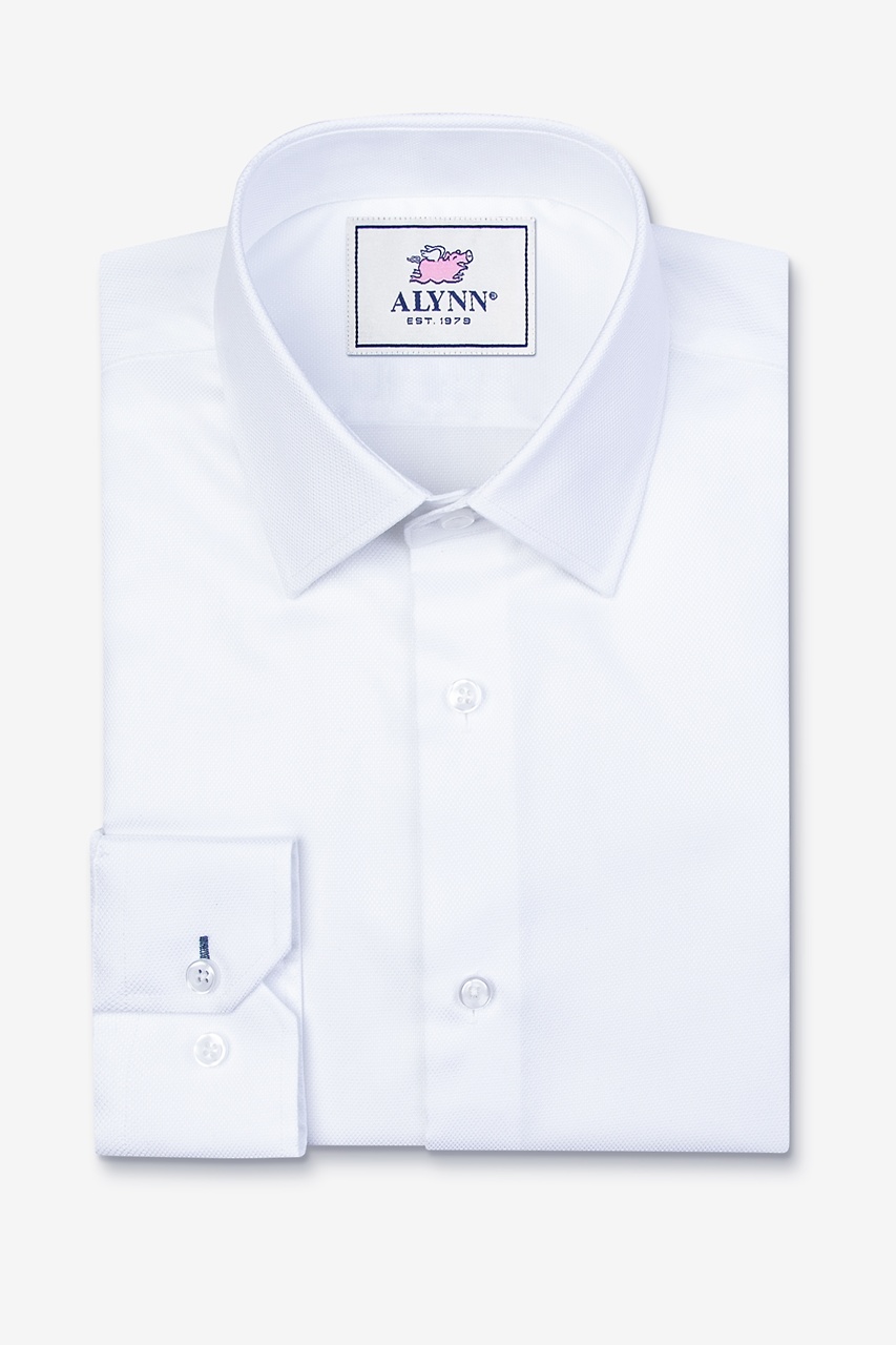 Thomas Pink Slim Fit Tuxedo Shirt in White for Men