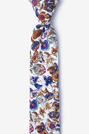 Angelo White Skinny Tie