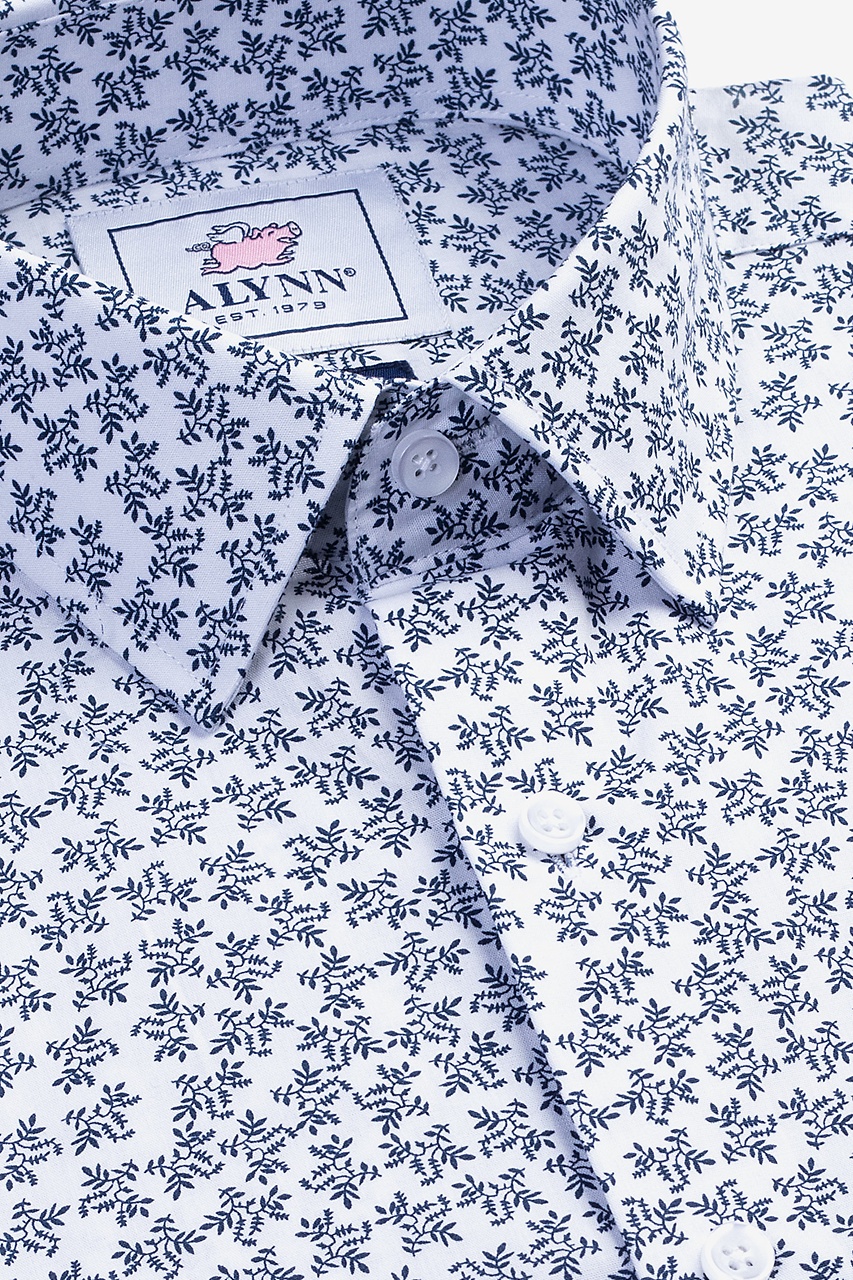 Brooks Floral White Casual Shirt Photo (1)