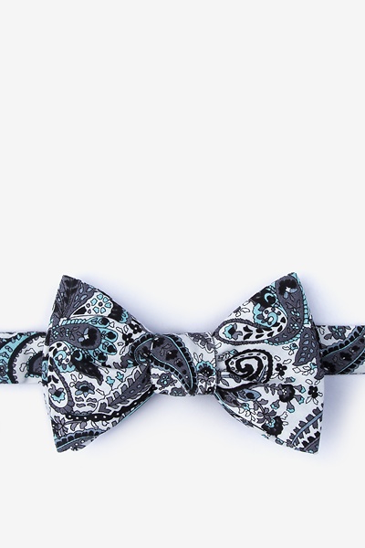 White Cotton Gannon Self-Tie Bow Tie