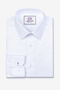 Oliver Herringbone White Dress Shirt Photo (0)