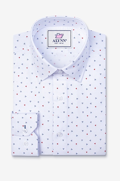 White Cotton Percy Casual Shirt | Ties.com
