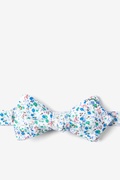 Prescott Floral White Diamond Tip Bow Tie Photo (0)