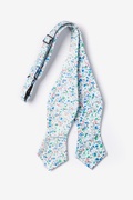 Prescott Floral White Diamond Tip Bow Tie Photo (1)