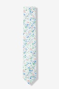 Prescott Floral White Skinny Tie Photo (0)