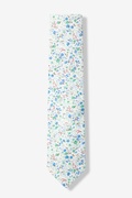 Prescott Floral White Skinny Tie Photo (0)