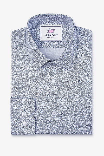 White Cotton Reid Floral Casual Shirt