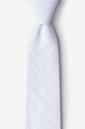 Tacoma White Extra Long Tie