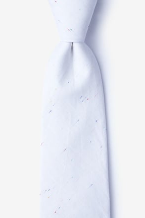 Teague White Extra Long Tie